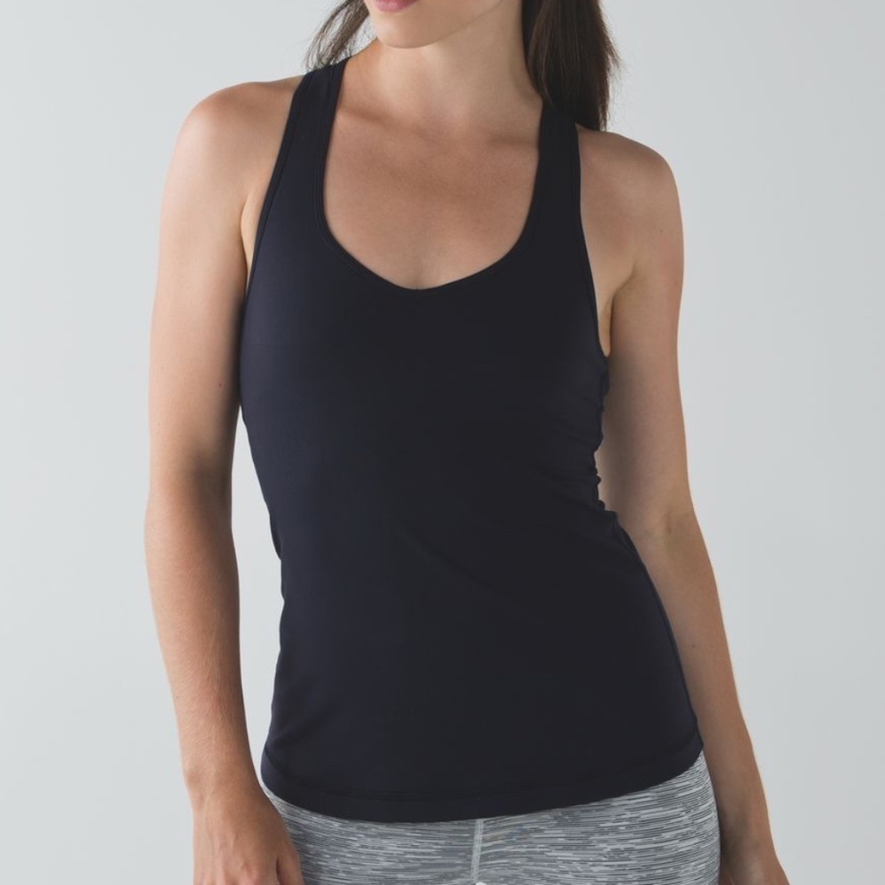Lululemon Navy Blue Dance To Yoga Tank Top